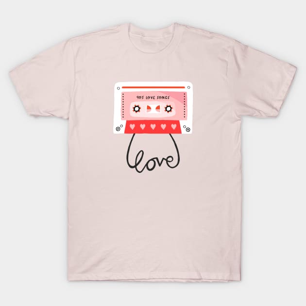 90s love songs T-Shirt by Duchess Plum